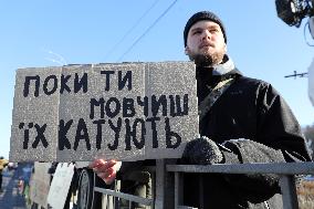 Dont Be Silent! Captivity Kills rally in Kyiv